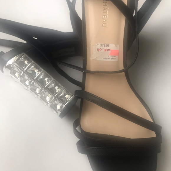 Le château cute heels not to high black and shiny silver - Picture 8 of 8